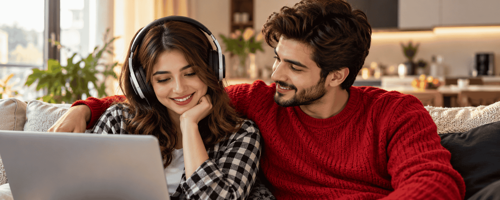 Couple-Image-Using-Laptop